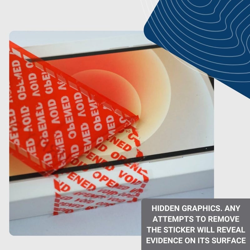 US PACK SMART 350 pcs, Precut roll Every 6", Serial Numbered, Red Tamper Evident Security Label, 2"x6" Each Label, 100% Total Transfer Red, Ultra-Thick Void Film, 55Yrds - Image 4
